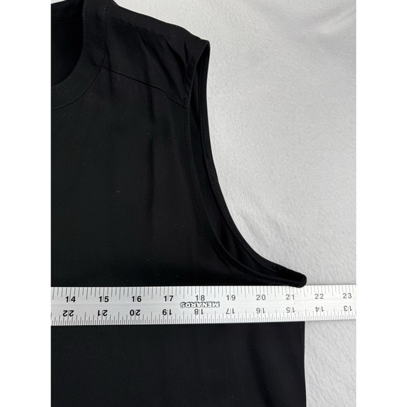 chicos asymmetrical Bias Hem Midi Dress size 2 NWT Black Sleeveless Pockets - Picture 7 of 13